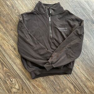 Men's Brown Quarter-Zip Sweater – Vanquish